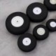 Szín: 70mm - Kiváló minőségű tartozékok fekete 1&quot  - 3&quot  RC repülőgép csere hátsó kerekek repülőgép