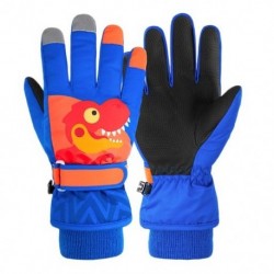 Szín: Királykék - Rajzfilm szélálló kültéri sportok sípolásgátló hó snowboard gyerekeknek síkesztyűk vastagon