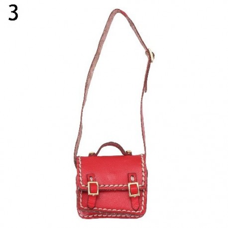 Szín: 3 - Új babaház gyerekeknek játékok kiegészítők pénztárca babák hátizsák PU bőrtáska baba kiegészítők