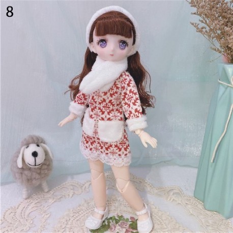 Szín: 8 - Új meglepetés ajándékba illesztett baba Kawaii képregény arc 1/6 Bjd Dolls Anime stílus
