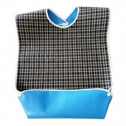 Szín: zöld - Új nyáltörölköző dekoratív mintás felnőttkori szivárgásmentes étkező előke, szennyeződésmentes