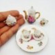 Szín: 01 - Virágmintás Aranyos kitömött játékok Hobbik Aranyos miniatűr porcelán teáskészlet Evőeszköz csésze