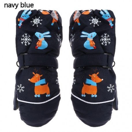 Szín: sötétkék - évesek csúszásmentes gyerekek fiúk lányok szarvas nyúl Vízálló vastag meleg gyerekek síkesztyűk