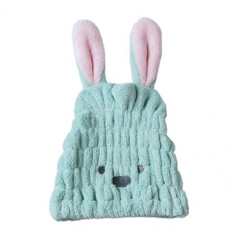 Szín: világoskék - Fül zsemle sapka fejsapka aranyos nedvszívó zuhanysapka gyerekeknek hajszárítás turbán gyorsan