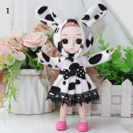 Szín: 1 - Kiegészítők Obitsu 11 Ob11 1/12Bjd Molly Body 16~17cm Babák Ruhák Állati baba öltöny Gyönyörű baba