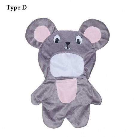 Szín: D típus - Babaruhák Mini állat kapucnis kapucnis nadrágok karikatúra plüss játékok 20cm/14inch pamut kitömött