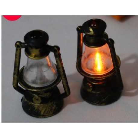 Szín: 2-es típus - Játék babaház dekoráció mikro táj babaház kiegészítők miniatűr olajlámpa Mini petróleum