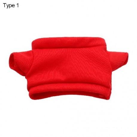 Szín: 1-es típus - Mini játék játszóház babaház kiegészítők pamut kitömött bálványbaba ruhák csíkok rövid