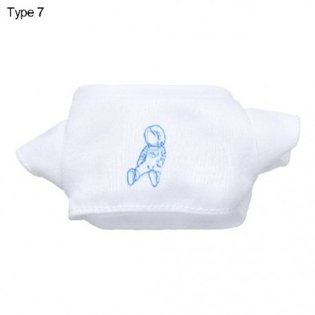 Szín: 7-es típus - Mini játék játszóház babaház kiegészítők pamut kitömött bálványbaba ruhák csíkok rövid