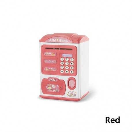 Piros szín - Óvodai ajándékok Gyerekjátékok Intelligencia Malacpersely Pénzdoboz Szimuláció Jelszó Ujjlenyomat