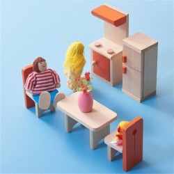 Szín: 3 - Babaház dekoráció miniatűr játék miniatűr bútorkészlet fürdőszoba hálószoba étterem babaház