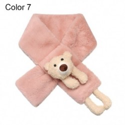 Szín: 7-es szín - Divat műszőrme plüss kendő szélálló meleg előke plüss sálak medve kereszt sál nyakkendő