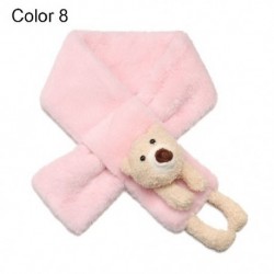 Szín: 8-as szín - Divat műszőrme plüss kendő szélálló meleg előke plüss sálak medve kereszt sál nyakkendő