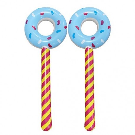 Szín: kék - Születésnapi party dekorációk Cukorka témájú nyalóka Candyland Lollipop Stick Felfújható fánk