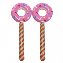 Szín: rózsaszín - Születésnapi party dekorációk Cukorka témájú nyalóka Candyland Lollipop Stick Felfújható fánk