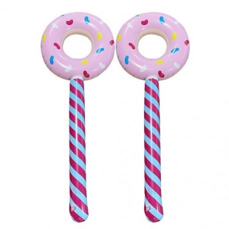 Szín: lila - Születésnapi party dekorációk Cukorka témájú nyalóka Candyland Lollipop Stick Felfújható fánk