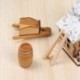 Fehér szín - Mini babák Kiegészítők Fotó kellékek Miniatűrök Mini jeges vödör sörös hordó hordó 1:12 méretű