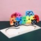 Szín: 16 - Dinoszaurusz játék gyerekeknek tipegő 2 3 4 éves puzzle fa 3D Montessori