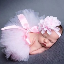 Szín: 1 - 1Szett lányruhák, hozzáillő fotózás kellékek csecsemő szoknya újszülött jelmez baba fejpánt hajpánt