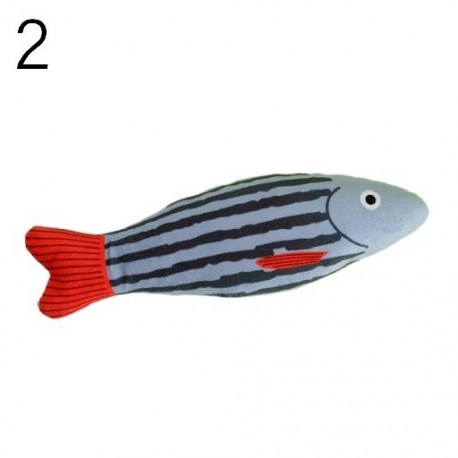 Szín: 2 - Vicces, interaktív rágó kisállatkellékek Töltött macskamenta párna szimuláció hal macska párna játék hal