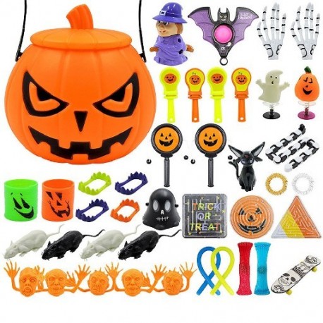 Fehér szín - Kreatív vicc sütőtökkosárral Bolondok Nappali Öltöztető Kellékek Halloweeni trükk Játék Dekorációs