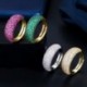 Gyűrű mérete: átméretezhető - CWWZircons Állítható Micro Pave Cubic cirkónia kő luxus női eljegyzési esküvői