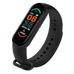 Fekete szín - M6 intelligens karkötő többfunkciós pulzusszám vérnyomásmérő Step Music Alvásfigyelő M6 Smart Fitness