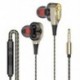 Szín: Arany - Earbuds Sport fejhallgató 3,5 mm-es zajszigetelő fülhallgató, alacsony basszusú fülbe helyezhető
