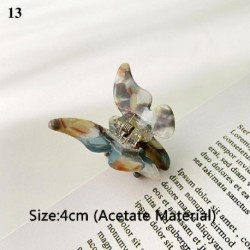 Szín: 13 - Acetátgyanta Hajtű Pillangó Hajkarmok Női Hajbilincsek Színátmenetes nyakkendő-festék Színes Barrettes