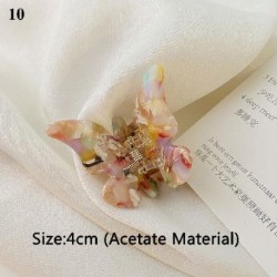 Szín: 10 - Acetátgyanta Hajtű Pillangó Hajkarmok Női Hajbilincsek Színátmenetes nyakkendő-festék Színes Barrettes