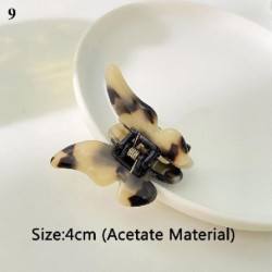 Szín: 9 - Acetátgyanta Hajtű Pillangó Hajkarmok Női Hajbilincsek Színátmenetes nyakkendő-festék Színes Barrettes Akril