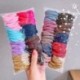 Szín: 3 - 100db/50db Női Lány Scrunchies Pack Elasztikus Hajpántok 3,5cm Tömör hajkötőkötelek Fejfedő Gumi
