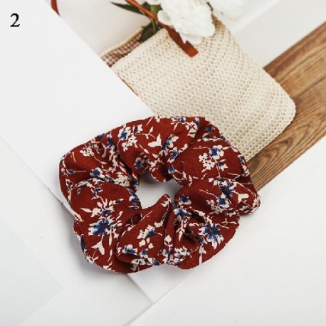 Szín: 27 - Virágos kockás mintás Scrunchie hajkiegészítők női lófarok tartó Elasztikus gumiszalag lány szövet
