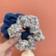 Szín: 27 - Virágos kockás mintás Scrunchie hajkiegészítők női lófarok tartó Elasztikus gumiszalag lány szövet