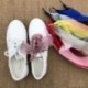 Piros szín - 110 cm többszínű átlátszó lapos cipőfűző 4 cm széles cipőfűző nyakkendő cipő kötél tornacipőhöz