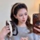 Szín: rózsaszín - Forró Kiárusítás! Egyszerű PU bőr kereszt csavart fejpánt fogakkal női koreai hajpántok Fekete