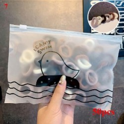 Szín: 7 - 50/100 db/Szett Scrunchies Seamless No Heart Lányok Színes Nylon Elasztikus Hajpántok Gyermek Lófarok Tartó