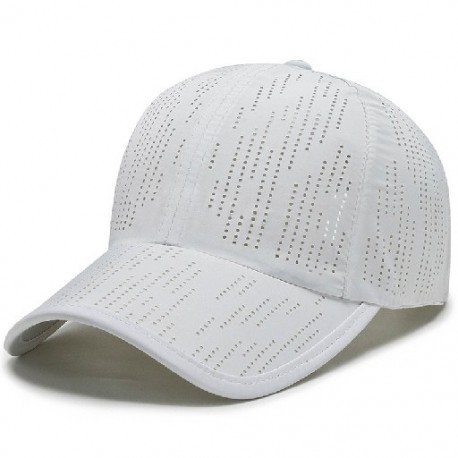 Fehér szín - Tiszta színű gyorsan száradó sapkák férfi sapkák baseballsapka állítható snapback sapka napfénysapka