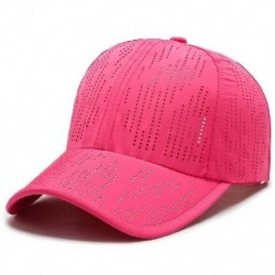 Szín: rózsa vörös - Tiszta színű gyorsan száradó sapkák férfi sapkák baseballsapka állítható snapback sapka