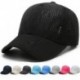 Szín: tó kék - Tiszta színű gyorsan száradó sapkák férfi sapkák baseballsapka állítható snapback sapka