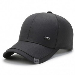 Szín: szürke - Kiváló minőségű tömör férfi baseball sapkák kültéri pamut Snapback illeszkedő sapkával Gorras