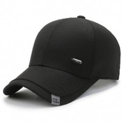 Fekete szín - Kiváló minőségű tömör férfi baseball sapkák kültéri pamut Snapback illeszkedő sapkával Gorras
