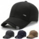 Fekete szín - Kiváló minőségű tömör férfi baseball sapkák kültéri pamut Snapback illeszkedő sapkával Gorras