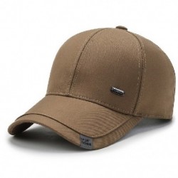 Szín: Khaki - Kiváló minőségű tömör férfi baseball sapkák kültéri pamut Snapback illeszkedő sapkával Gorras