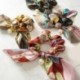 Szín: 13 - Nagy Bowknot Scrunchie Gyöngymintás hajkötőkkel Lányoknak Női Rugalmas Haj gumiszalagok Lófaroktartó