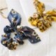 Szín: 13 - Nagy Bowknot Scrunchie Gyöngymintás hajkötőkkel Lányoknak Női Rugalmas Haj gumiszalagok Lófaroktartó