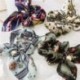 Szín: 11 - Nagy Bowknot Scrunchie Gyöngymintás hajkötőkkel Lányoknak Női Rugalmas Haj gumiszalagok Lófaroktartó