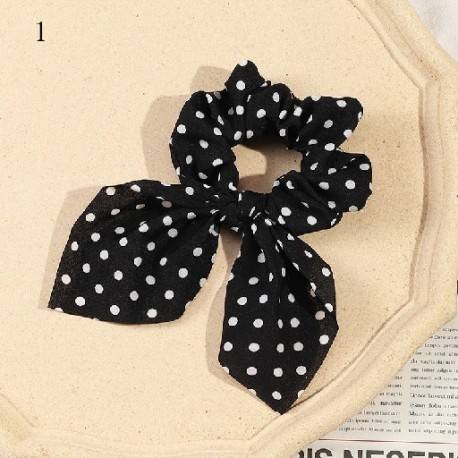 Szín: A1 - Nagy Bowknot Scrunchie Gyöngymintás hajkötőkkel Lányoknak Női Rugalmas Haj gumiszalagok Lófaroktartó