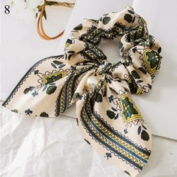 Szín: 8 - Nagy Bowknot Scrunchie Gyöngymintás hajkötőkkel Lányoknak Női Rugalmas Haj gumiszalagok Lófaroktartó