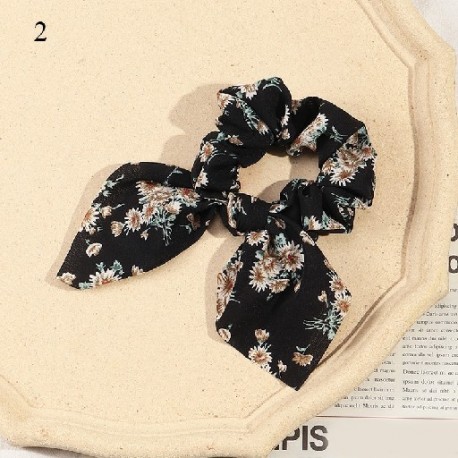 Szín: A2 - Nagy Bowknot Scrunchie Gyöngymintás hajkötőkkel Lányoknak Női Rugalmas Haj gumiszalagok Lófaroktartó